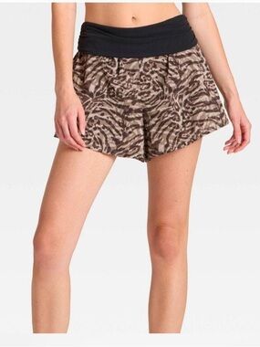 JoyLab leopard mid-rise foldover waist shorts size XXL NWT